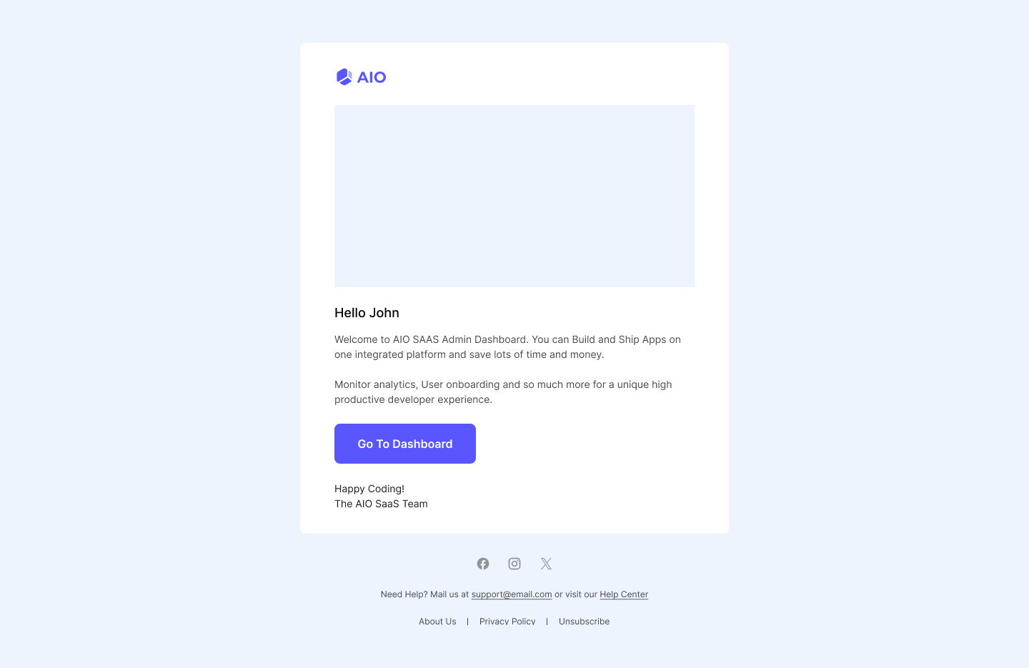 SaaS Welcome Email